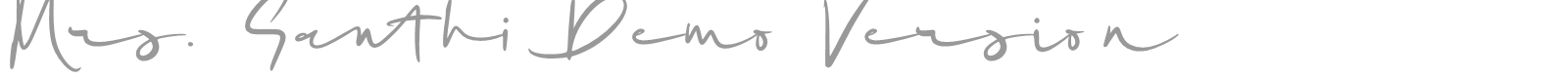 Mrs. Santhi font preview